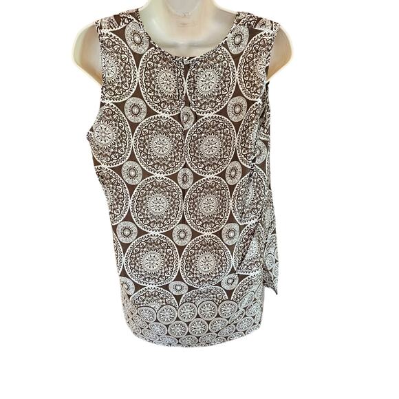 Talbots silk blend summer top slit sides size 12 EUC Sleeveless layering tank - Picture 3 of 8